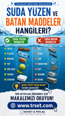Suda Yüzen ve Batan Maddeler Hangileri?