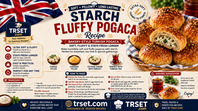 Fluffy Starch Pogaca Recipe | Soft, Pillowy & Stays Fresh Longer